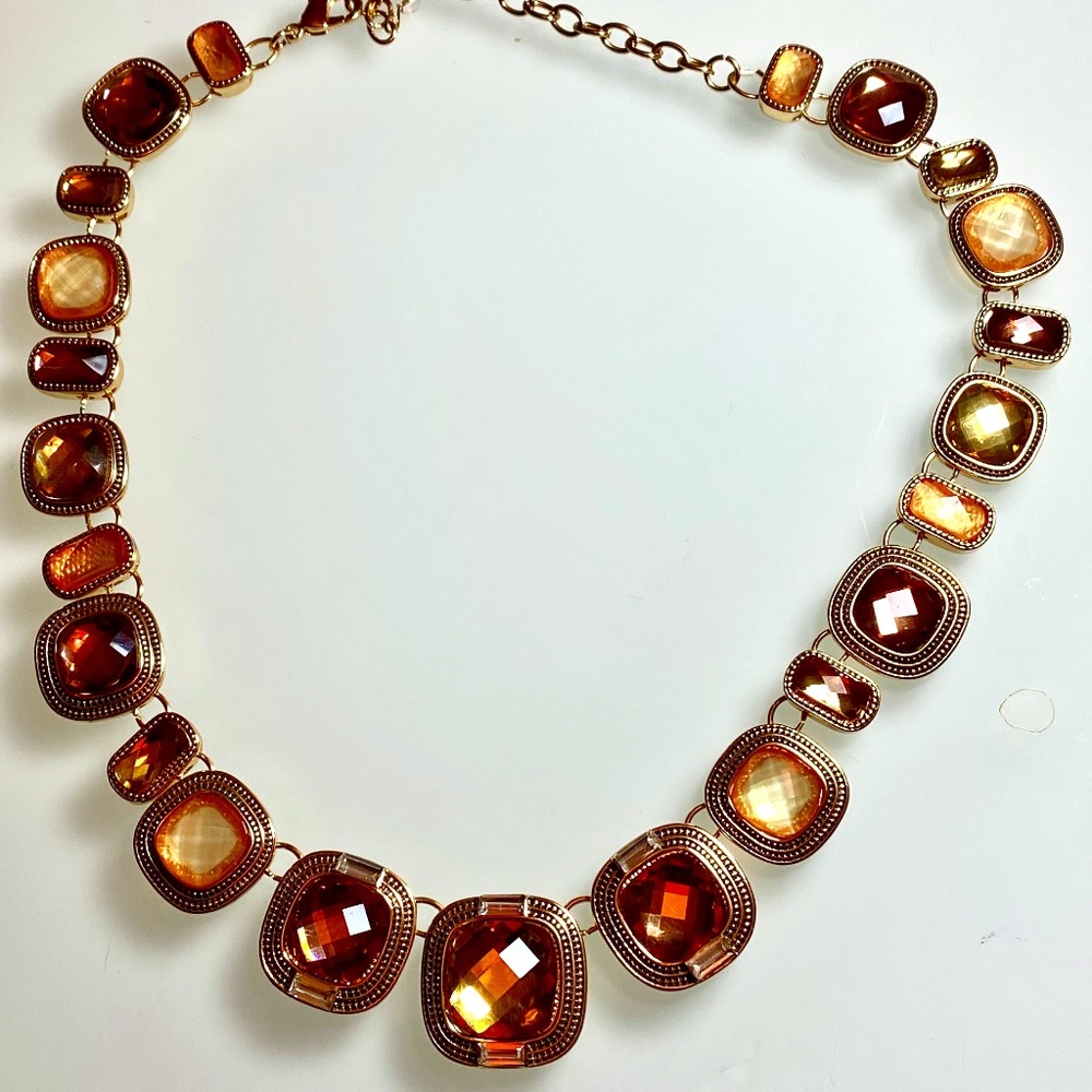 Smokey Topaz Colour Crystal Necklace